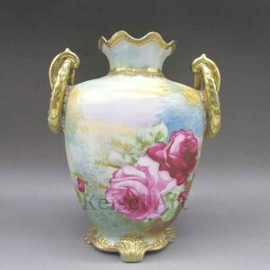 金盛り薔薇文花瓶 1891年頃 - 1915年頃　通称：メープルリーフ印