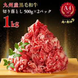 A4 ランク 以上保障 和牛 切り落とし 九州和牛 爆盛り 1kg ( 500g × 2パック ) 送料無料 ※北海道 ・ 沖縄のぞく 父の日 ギフト 父 へ の プレゼント ちちの日 ちちの日 ちちのひ 父の日の贈り物 感謝 ありがとう 夏 夏バテ