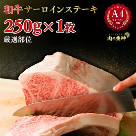 4日10時～50%ポイント還元 A4 ランク 以上保障 和牛サーロインステーキ 250g × 1枚 霜降 ロース サーロイン ステーキ 食の都 福岡の卸し問屋より直送 厳選部位 国産 和牛 冷凍 BBQ ステーキ 赤身 と サシ 脂肪 のバランス 大切に丁寧に育てられた 和牛をお届け