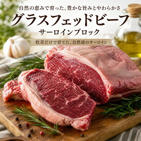 【送料無料】グラスフェッドビーフ サーロインブロック 500g 塊肉 オーストラリア産 ニュージーランド産 牧草牛 赤身肉 ステーキ ローストビーフ BBQ ヘルシー 低脂肪 高タンパク質 肉本来の旨み 冷凍