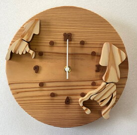 杉　掛け時計 イカ/CLOCK/木の掛け時計/イカの掛け時計 /木工※送料無料※【smtb-KD】