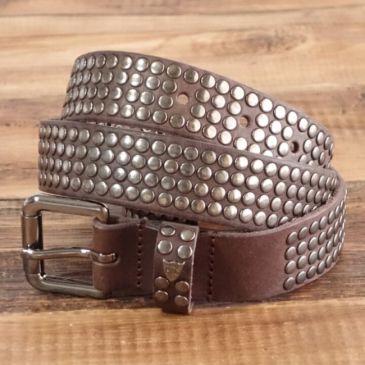 楽天市場】HTC 4000 STUDS BELT メンズ ブラウン 本革スタッズベルト 