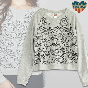 JUNK FOOD �W�����N�t�[�h ���f�B�[�X �X�J�� �X�E�F�b�g �g���[�i�[ Skulls Prep School Pullover �g�b�v�X �A���J�W