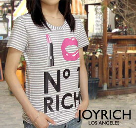 JOYRICH ジョイリッチ I LOVE NO.1 RICH レディース ボーダーTシャツ