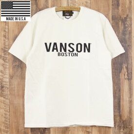 【ポイント10倍】 VANSON バンソン USA 天竺 ヘビーオンス ポケット Tシャツ メンズ ナチュラル 生成り