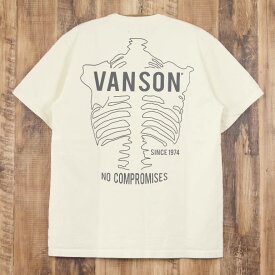 【ポイント10倍】 VANSON バンソン USA 天竺 ヘビーオンス ヒューマンボーン Tシャツ メンズ ナチュラル 生成り