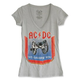 TRUNK LTD トランクショー AC/DC レディース 半袖 Vネック Tシャツ