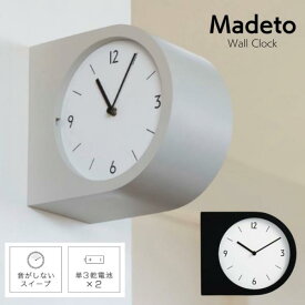 3500円クーポン インターフォルム マデト Madeto 両面時計 壁掛け時計 ダブルフェイス CL-4462 おしゃれ かわいい 木 壁時計 柱時計 北欧