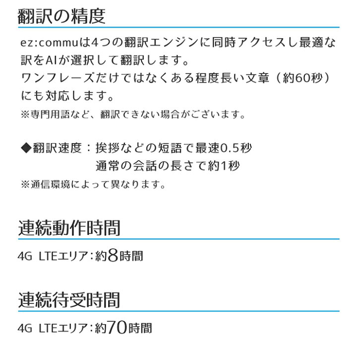 楽天市場 Ez Commu イージーコミュ Simフリー 最新翻訳機 Ai搭載 双方向翻訳 おすすめ コンパクトサイズ 軽い 小さい 英語他 48か国語 翻訳機械 Tr E18 01 Wh ラスタバナナ の飾り屋