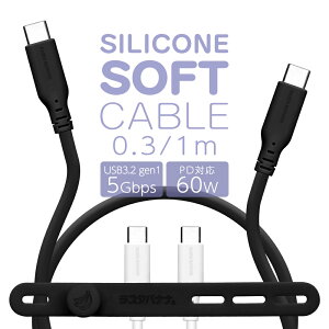 iPhone15 X}z ^CvC P[u PDΉ 60bg USB3.2 gen1 5Gbps 炩 ݂ɂ VRP[u [d ʐM 30Z` 1[g p[fo[ Type-C to Type-C typec Power Delivery 60W 30cm 1m