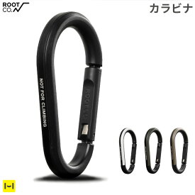 ROOT CO. GRAVITY TRIAD CARABINER ブラック 【 カラビナ スマホ iPhone スマートフォン 落下防止 キーホルダー ルート コー アウトドア アルミニウム TPU コーティング 】