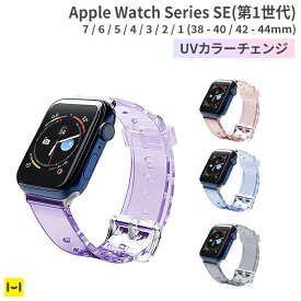 [Apple Watch Series Ultra/8/7/SE(第1世代)/6/5/4/3/2/1(38-41mm/42-49mm)専用]UVカラーチェンジバンド【スマホアクセサリーグッズ Hamee】