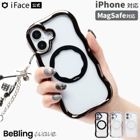【クーポン配布中】iFace公式 iPhone18Pro iPhone18ProMax iPhone17 iPhone17pro iPhone17ProMax iPhone16 iPhone16 pro iPhone16 pro Max iPhone15 14 13 BeBling Wave MagSynq クリアケース【 MagSafe対応 スマホケース iphoneケー 耐衝撃 ウェーブ キラキラ 】