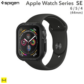 Apple Watch Series SE 6 5 4 44mm Spigen Rugged Armor ケース ブラック 【 アップルウォッチ AppleWatch アップル ウォッチ ケース 】