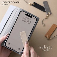 本革 クリーナー ストラップ salisty noble レザー キーホルダー 画面クリーナー スマホクリーナー 携帯…
