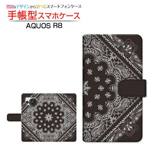 AQUOS R8 [SH-52D] �A�N�I�X �A�[���G�C�g �Ή� �蒠�^ �X�}�z�P�[�X �J�������Ή� Bandana(type001) SHARP �V���[�v ��`�E��`�O�X�֑������� �o���_�i �y�C�Y���[ �� [ ���{�� �v���[���g �a���� �L�O