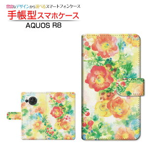AQUOS R8 [SH-52D] �A�N�I�X �A�[���G�C�g �Ή� �蒠�^ �X�}�z�P�[�X �J�������Ή� Flowers dance F:chocalo SHARP �V���[�v ��`�E��`�O�X�֑������� �C���X�g �r�c �D �� �肷 [ �����Y ���f�B�[�X ����