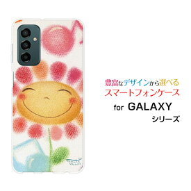 スマホケース GALAXY M23 5G ギャラクシー エムトゥエンティスリー ファイブジー格安スマホ音符とお花[ デザイン 雑貨 かわいい ]