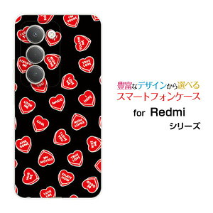 �X�}�z�P�[�X Redmi 15 5G ���b�h�~�[ �t�B�t�e�B�[�� �t�@�C�u�W�[[A501XM]SoftBankLOVE HEART(�u���b�N�E�����_��)[ ������� �v���[���g �a���� �L�O�� ]