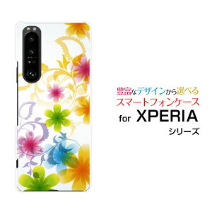 X}zP[X tیtBt XPERIA 1 III GNXyA  }[NX[[SO-51B SOG03 SoftBank]docomo au SoftBankPastel Flower type003[ X}zJo[ gуP[X lC  ]