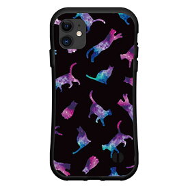 iPhone 12 Proアイフォン トゥエルブ プロdocomo au SoftBank落としても割れにくい驚きの衝撃吸収力豊富なオリジナルデザイン耐衝撃 ハイブリッドケースキャット ドット ブラック