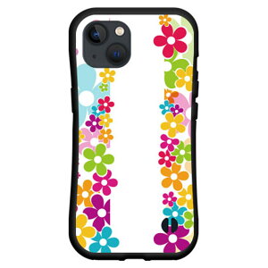 iPhone 15 Plusアイフォン フィフティーン プラスdocomo au SoftBank 楽天モバイル落としても割れにくい驚きの衝撃吸収力豊富なオリジナルデザイン耐衝撃 ハイブリッドケースFLOWER LINE