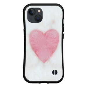 iPhone 15 Plusアイフォン フィフティーン プラスdocomo au SoftBank 楽天モバイル落としても割れにくい驚きの衝撃吸収力豊富なオリジナルデザイン耐衝撃 ハイブリッドケースハートのファー模様