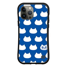 iPhone 14 Proアイフォン フォーティーン プロdocomo au SoftBank落としても割れにくい驚きの衝撃吸収力豊富なオリジナルデザイン耐衝撃 ハイブリッドケース水玉キャット(ブルー）