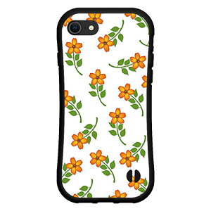 液晶保護フィルム付 iPhone SE (第3世代)アイフォン エスイー 2022docomo au SoftBank 楽天モバイル落としても割れにくい驚きの衝撃吸収力豊富なオリジナルデザイン耐衝撃 ハイブリッドケース花(オ