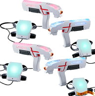 【4人同時プレイ】 レーザークロスシューティング スターターダブルセット×2 【 赤外線 対戦 ゲーム 家…