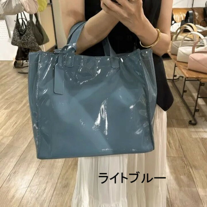 楽天市場】cache cache トートバッグ ソフトエナメル ショッパーバッグ  