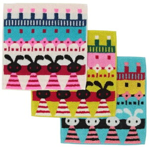 またのあつこ タオルハンカチ 1袋同色5枚入 107-168