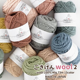 【期間限定】【Z2009R】ごきげんwool(ウール)2【毛100％/約40g巻】 毛糸ZAKKAストアーズ