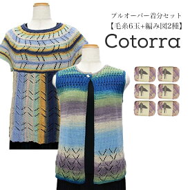 【Z4092-SET】スキー　Cotorra（コトーラ） 【6玉+編み図3種のセット】中細 合太 カラフル毛糸zakkaストアーズ 在庫限り　返品不可