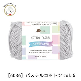 ＼4日20時～クーポン対象／毛糸 コットン G-knit コットンパステル 【6036】編み物 手芸 毛糸ZAKKAストアーズ ごしょう産業