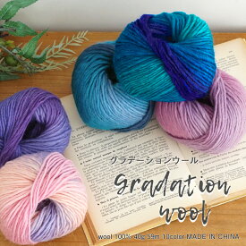 【Z2133】GRADATION　WOOL（グラデーションウール） 40 g ウール 秋冬 並太 極太毛糸zakkaストアーズ