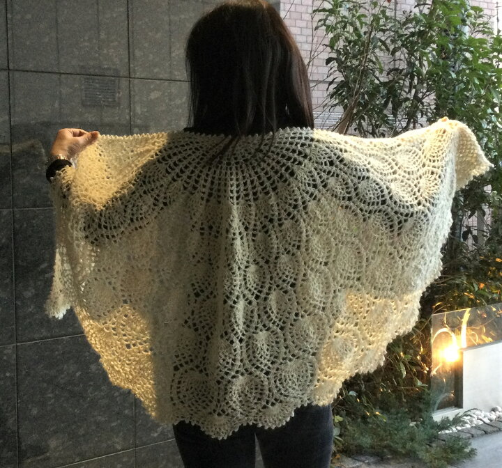 楽天市場】秋冬キット スーリーアルパカで編むパイナップル柄ショール 