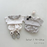 セーラー襟 半袖トップス＆パンツ セットアップ ベビー服 子供服 73cm/80cm/90cm/100cm/110cm/120cm【予…