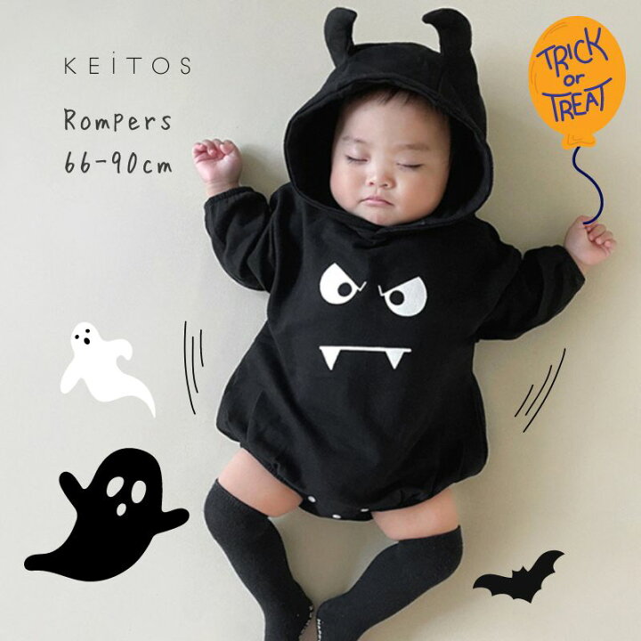 楽天市場】【即納】ハロウィン デビル ベビーロンパース 子供服 