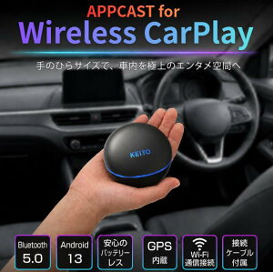 AI BOX ���C�����XCarPlay�Ή� Android13 ���掋�� YouTube Netflix Prime Video �f�B�Y�j�[�v���X Google�}�b�v �i�r ���y�A�v�� Bluetooth Wi-Fi �����ڑ� USB�ȒP�ڑ� GPS���� SD�J�[�h ����SIM�Ή� APPCAST for Wireless C