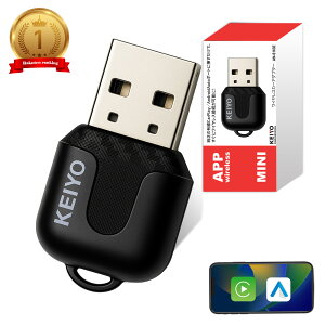 APP Wireless mini�yKEIYO�����z CarPlay�EAndroid Auto ���C�����X�A�_�v�^�[ �J�[�v���C������ USB-A�Ή� �����ڑ� Bluetooth 6GWiFi AI BOX �i�r ���y ���b�Z�[�W�󑗐M�Ή� �J�[�v���C������ �����^ �~�j ���{
