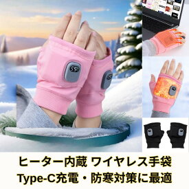 電熱グローブ usb 充電式 ヒーター 手袋 充電 温熱手袋 防寒手袋 充電 ヒーター 内蔵 ワイヤレス あったかグッズ 防寒グッズ スマホ パソコン 作業 自転車