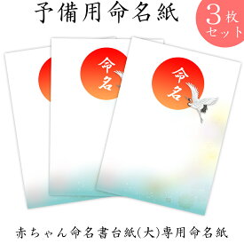 書き損じが心配....予備用命名紙（大）当社の命名書台紙(大)六つ切りサイズまたは手形・足形命名書台紙をご購入のお客様専用の追加商品です。