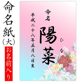 命名紙 用紙のみ デザイン命名紙（華）【命名書台紙（大）専用】 赤ちゃん 命名書 命名紙 かわいい おしゃれ 代筆をお考えの方に人気 用紙 お七夜 命名式 お祝い ギフト 内祝い