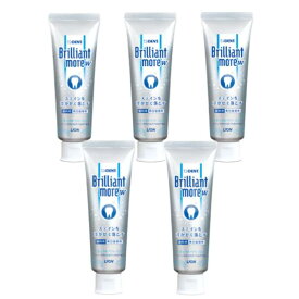 【対象商品PT10倍開催中】 ライオン DENT. ブリリアントモア ダブル ダブル ナチュラルペパーミント 90g 5本 ホワイトニング 【送料無料】【最安値挑戦中】