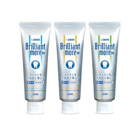 【対象商品PT10倍開催中】 ライオン DENT. ブリリアントモア ダブル W 90g 5本 風味の選択 ホワイトニング 【送料無料】【最安値挑戦中】
