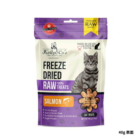 無添加フリーズドライキャットフード Kelly&Co's (ケリーアンドコー) 猫用 おやつ・トリーツ RAW TREATS サーモン 高タンパク 猫のごはん　グレインフリー　グルテンフリー