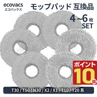 エコバックス モップ 交換 互換品 ロボット掃除機 パーツ 交換用モップ ECOVACS DEEBOT N30 Pro Omni T30…