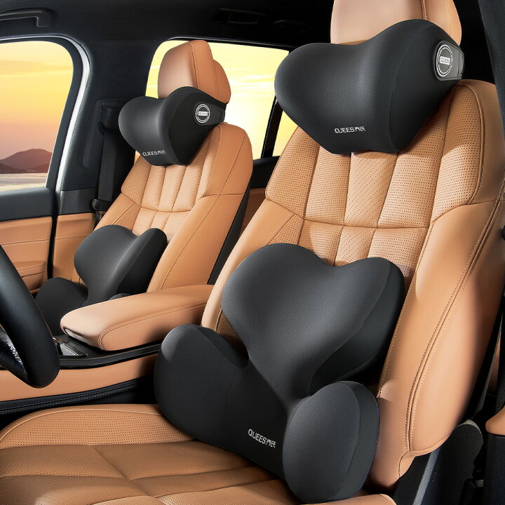 ネックパット ネックピロー 首枕 シート枕 2個セット 車椅子枕 まくら クッション 低 車用ヘッドレストとランバーサポートセット ボルボ 車用ランバーサポートネックピロー,C [並行輸入品]