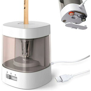 【タイムセール★200円クーポンで 1999円〜】 楽天ランキング1位 最長3年保証 累計200万個販売突破 keluosi 電動鉛筆削り 電動シャープナー 人気鉛筆削り 6-8mm鉛筆 乾電池 / USB2A電源供給 (充電不